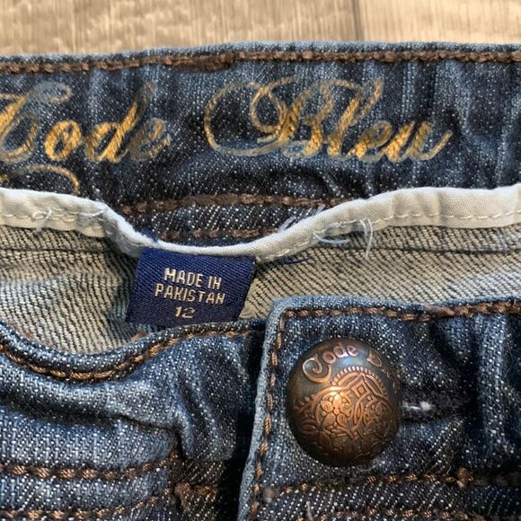 CODE BLEU -Brigitte style  STUDDED POCKET‎ jeans- size 12 - Picture 14 of 16